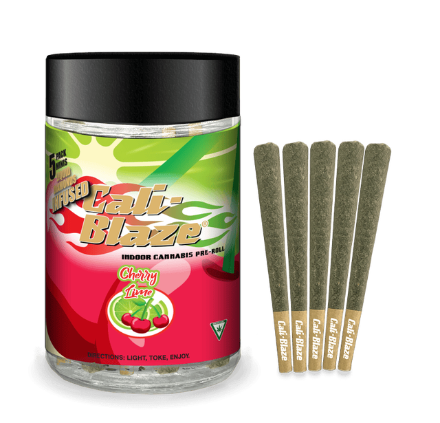 Cherry Lime 5PK Mini Diamond Infused Pre-Rolls Cali-Blaze