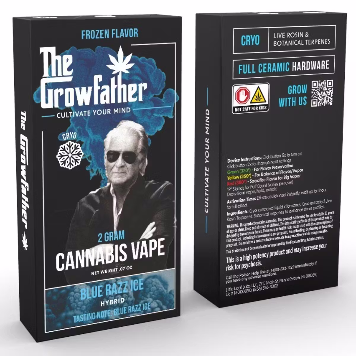 Frozen Blue Razz Ice The Growfather