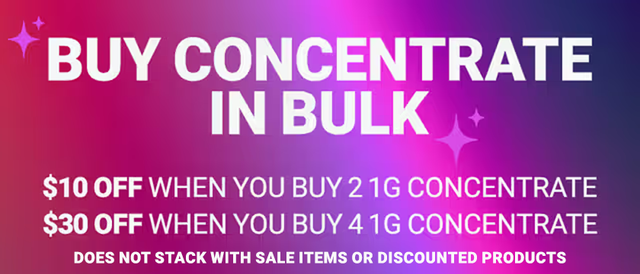 Cannabis Promo, Cannabis Sales, Cannabis Discounts, Cannabis on Sale, Bulk Concentrate Discounts