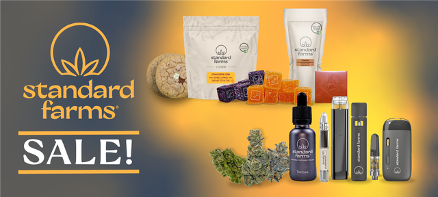 Cannabis Promo, Cannabis Sales, Cannabis Discounts, Cannabis on Sale, 25% Off Standard Farms