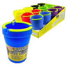 Luminous Butt Bucket Ashtray Neon Assorted Colors ACE Luminous Butt Bucket Ashtray Neon Assorted Colors ACE