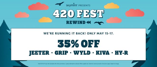 Cannabis Promo, Cannabis Sales, Cannabis Discounts, Cannabis on Sale, 4/20 Rewind: 35% off Select 3rd Party Brands