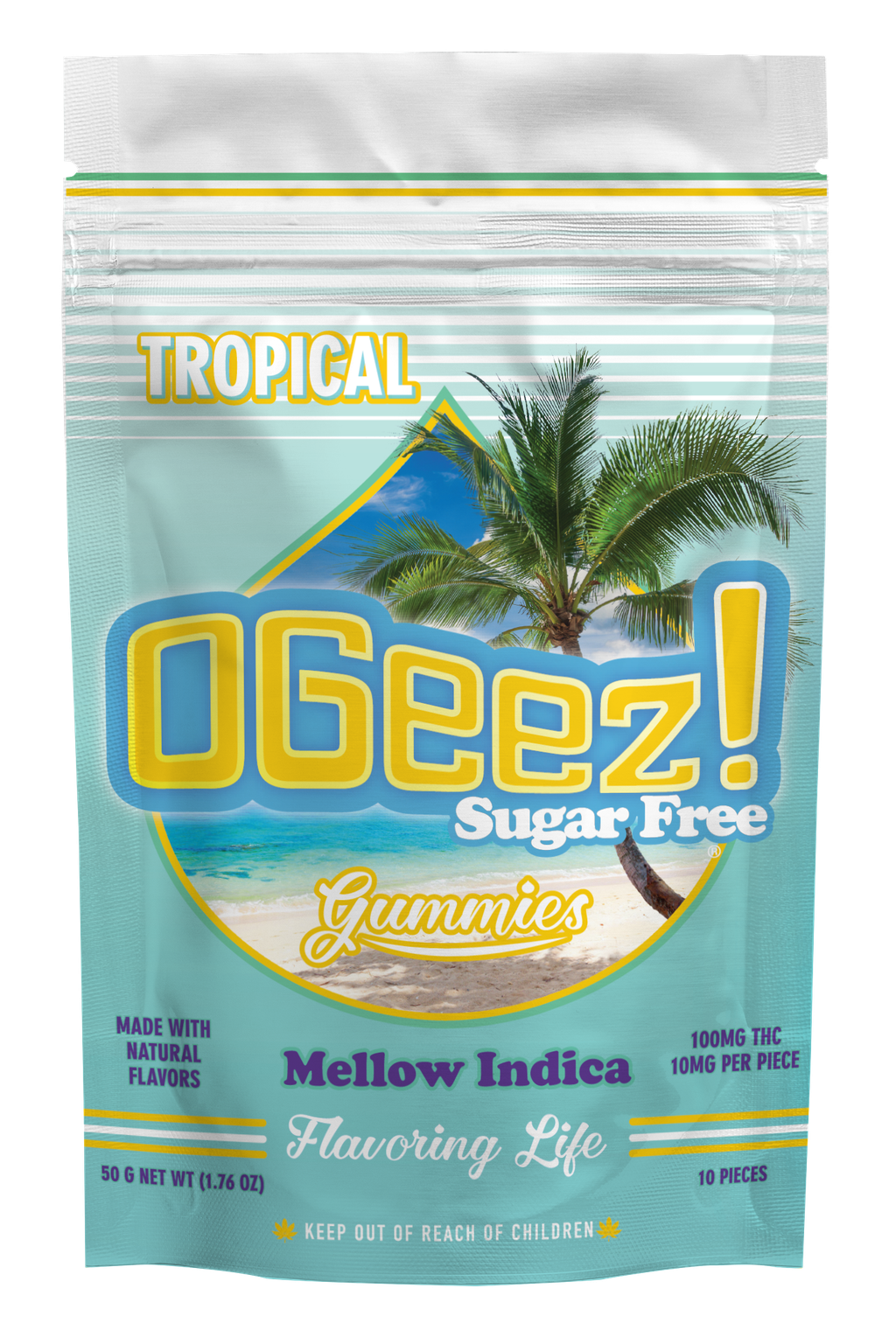 Ogeez! Tropical - Mellow Indica 10 Pack 100mg