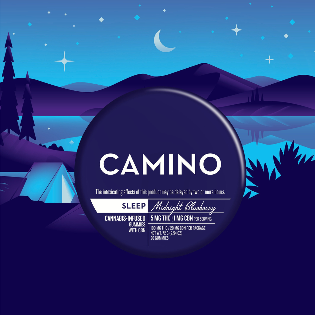 Camino (Sleep) Midnight Blueberry 5:1 THC:CBN 20 Pack 100mg