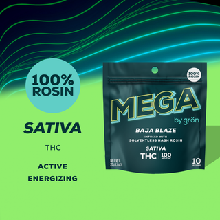 Baja Blaze Mega Pearls - Live Rosin Infused - Gron