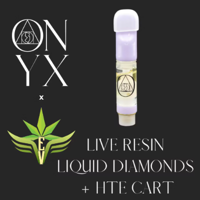 Onyx Carbon Fiber Live Resin Liquid Diamonds HTE 510 Thread Cartridg 1g