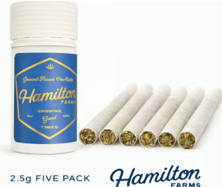 Lemon Mintz 5pk Prerolls Hamilton Farms