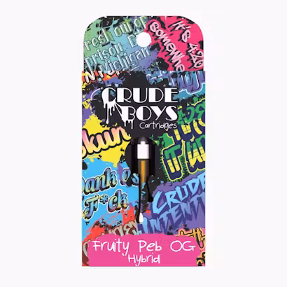 Crude Boys Fruity Peb OG Vape Cart Glorious