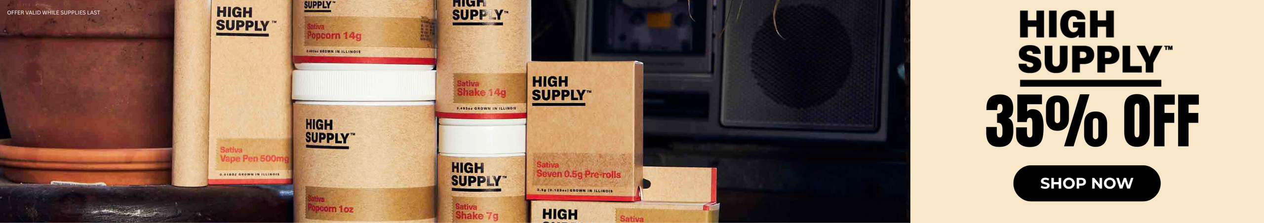 Cannabis Promo, Cannabis Sales, Cannabis Discounts, Cannabis on Sale, 35% Off High Supply