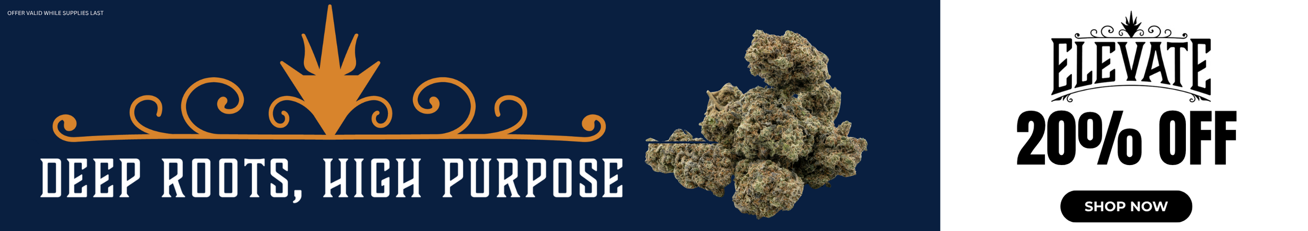 Cannabis Promo, Cannabis Sales, Cannabis Discounts, Cannabis on Sale, 20% Off Elevate