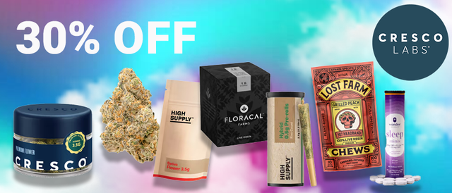 Cannabis Promo, Cannabis Sales, Cannabis Discounts, Cannabis on Sale, Cresco Weekly 30%