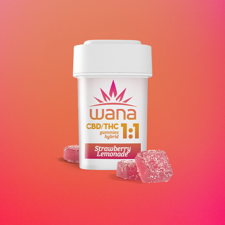 Wana (Classic) Strawberry Lemonade 1:1 THC:CBD 10 Pack 100mg