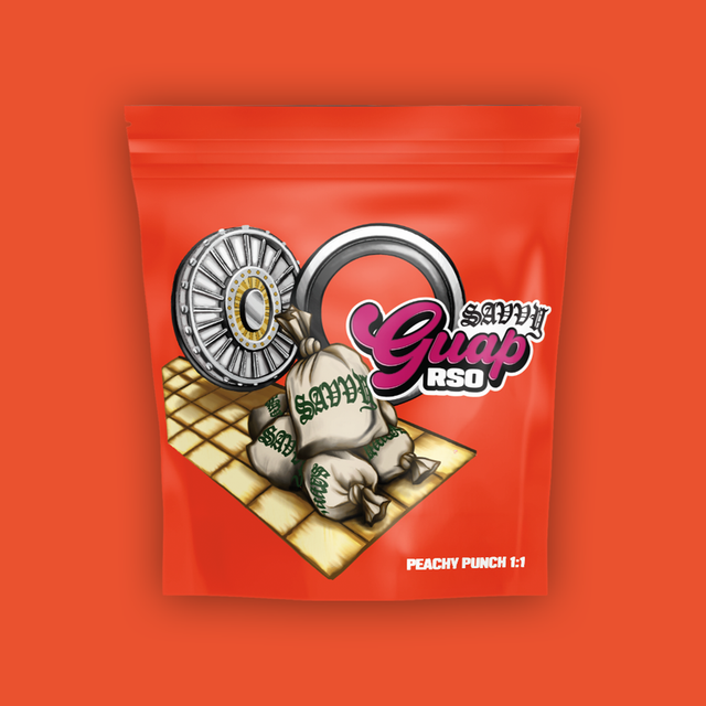Guap RSO Peachy Punch 1:1 THC:CBD Savvy
