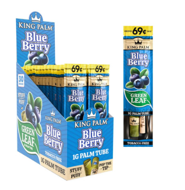 Flavored Mini Stuff n Puff Leaf Tubes (1pk) (Blueberry) King Palm 