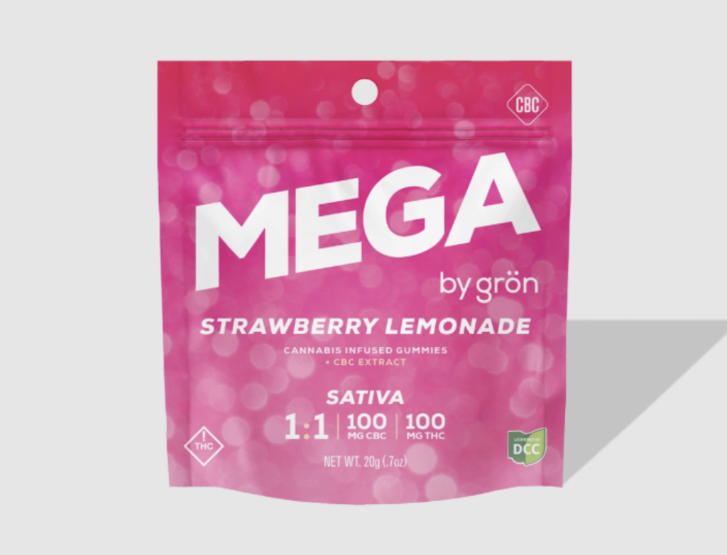 Gron Strawberry Lemonade Mega -1:1-CBC/THC 10 Pack 100mg