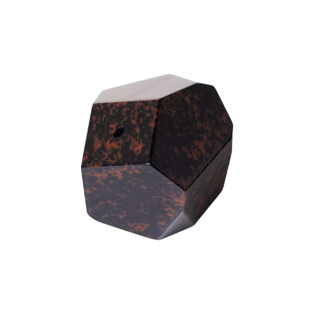 Faceted Incense Holder (Red Obsidian) Medusa