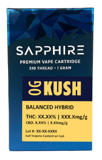OG Kush 1g Vape Cartridge  Sapphire