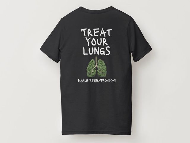 Treat You Lungs Tshirt Small Scarlet Reserve Room