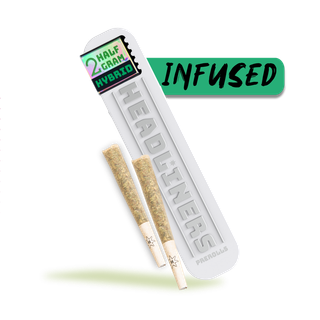 Cannabis Promo, Cannabis Sales, Cannabis Offers, Cannabis on Sale, Headliners: Two Infused 1g/2pk.5g Prerolls for $30 2