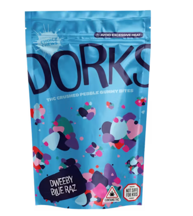 Dorks Dweeby Blue Raz Gummies Choice Chews