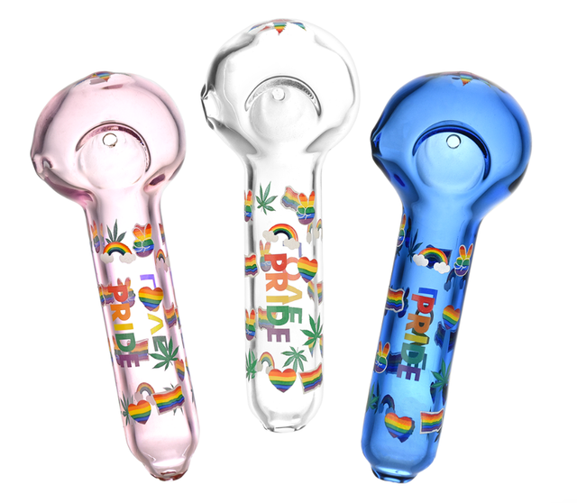 Pride Glow In The Dark Glass Pipe