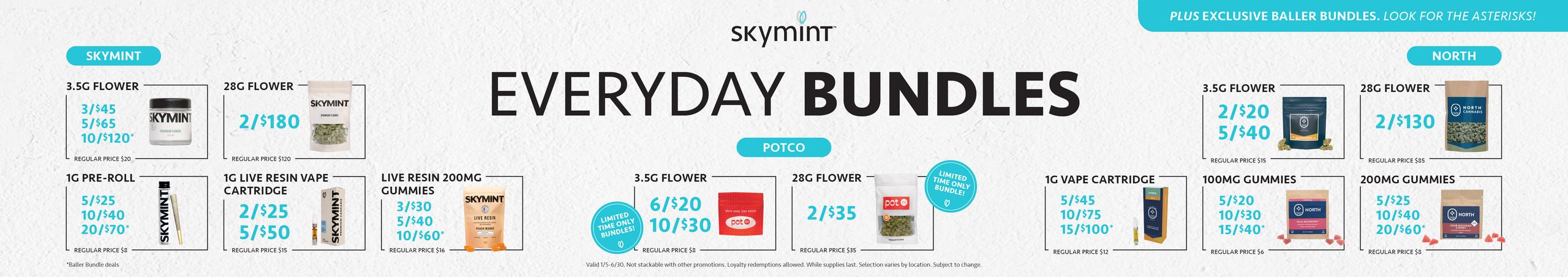 Cannabis Promo, Cannabis Sales, Cannabis Discounts, Cannabis on Sale, Everyday Bundles on In-House Favorites!