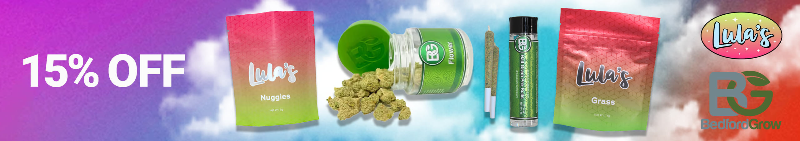 Cannabis Promo, Cannabis Sales, Cannabis Discounts, Cannabis on Sale, Bedford Weekly 15%