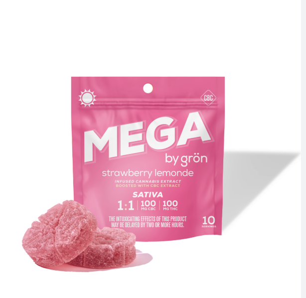 Mega | Strawberry Lemonade 🍓🍋 1:1 CBC:THC (Sativa ) Gron