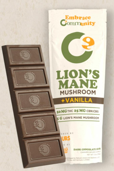 Community - Lion'S Mane Mushroom Vanilla Dark Bar Nature's Grace