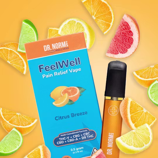 Feelwell Pain Relief Citrus Breeze Vape Dr. Norm's Feelwell Pain Relief Citrus Breeze Vape Dr. Norm's