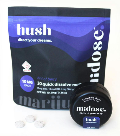 Midose. Hush Melts 5:5:2 (THC:CBD:CBN)
