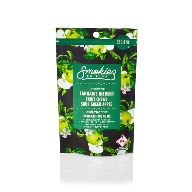 Sour Green Apple Chews Smokiez