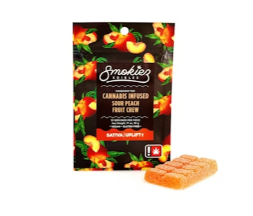 Sour Peach Single Piece Chew (1Pk) Smokiez