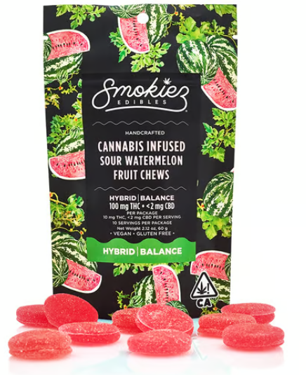 Sour Watermelon Fruit Chews Smokiez