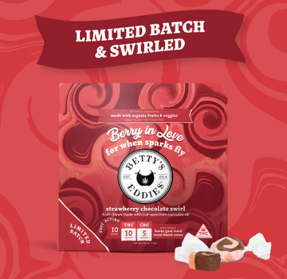Bett'Ys Eddies - Strawberry Chocolate Swirl (1Pc) Betty'S Eddies