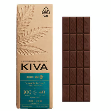 Kiva Midnight Mint CBN Bar 5:1 THC:CBN (120Mg) Cresco