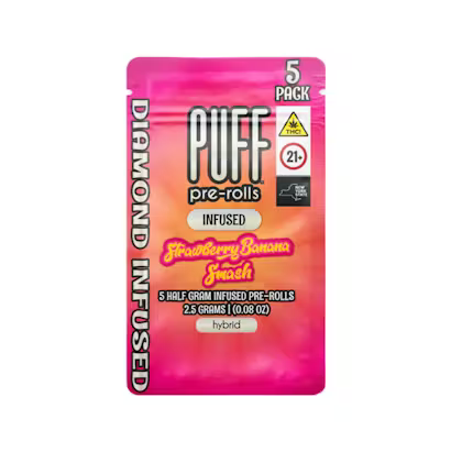 Strawberry Banana Smash 5pk Puff