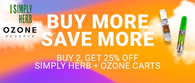 Cannabis Promo, Cannabis Sales, Cannabis Discounts, Cannabis on Sale, Ozone + Simply Herb Cartridge Buy More Save More