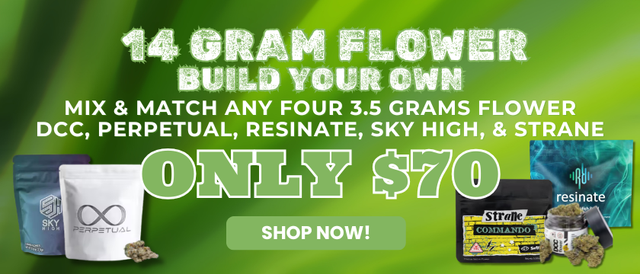 Cannabis Promo, Cannabis Sales, Cannabis Offers, Cannabis on Sale, Build your 14g - Mix & Match any 4x 3.5G ($25 tier)