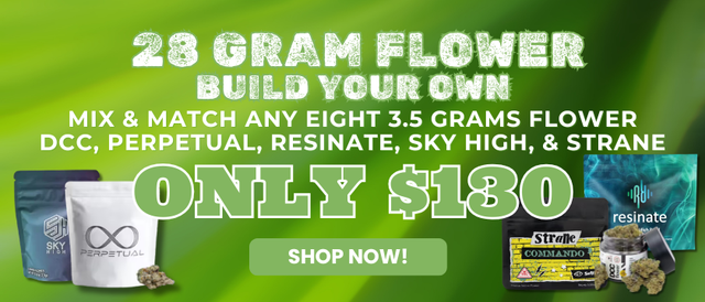 Cannabis Promo, Cannabis Sales, Cannabis Offers, Cannabis on Sale, Build your 28g - Mix & Match any 8x 3.5G ($25 tier)
