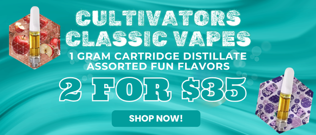 Cannabis Promo, Cannabis Sales, Cannabis Offers, Cannabis on Sale, Cultivators Classic 1G Dis Carts - Mix & Match - 2 for $35