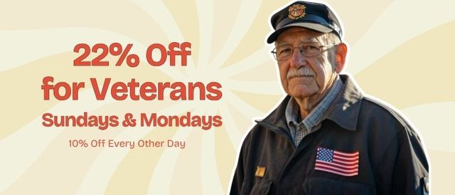 Cannabis Promo, Cannabis Sales, Cannabis Discounts, Cannabis on Sale, 22% Veterans Sun - Mon