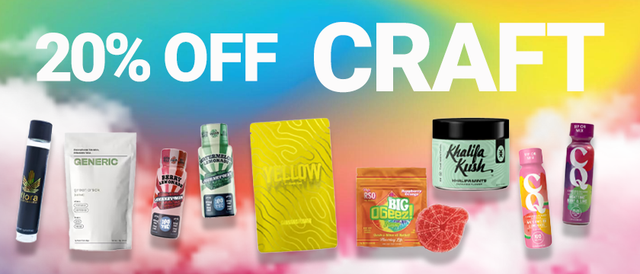 Cannabis Promo, Cannabis Sales, Cannabis Discounts, Cannabis on Sale, Craft Week 20%