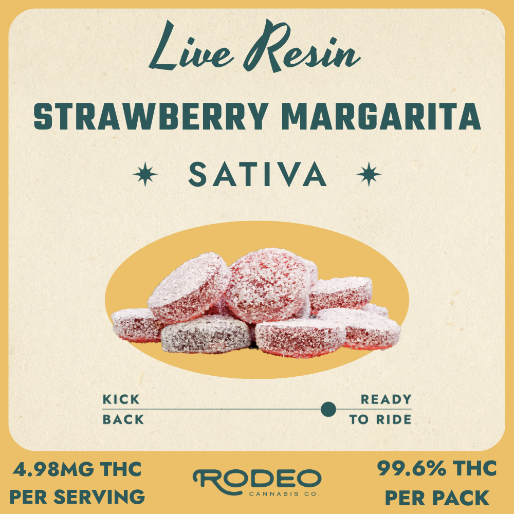 Rodeo Cannabis Live Resin Strawberry Margarita Gummies 20pk