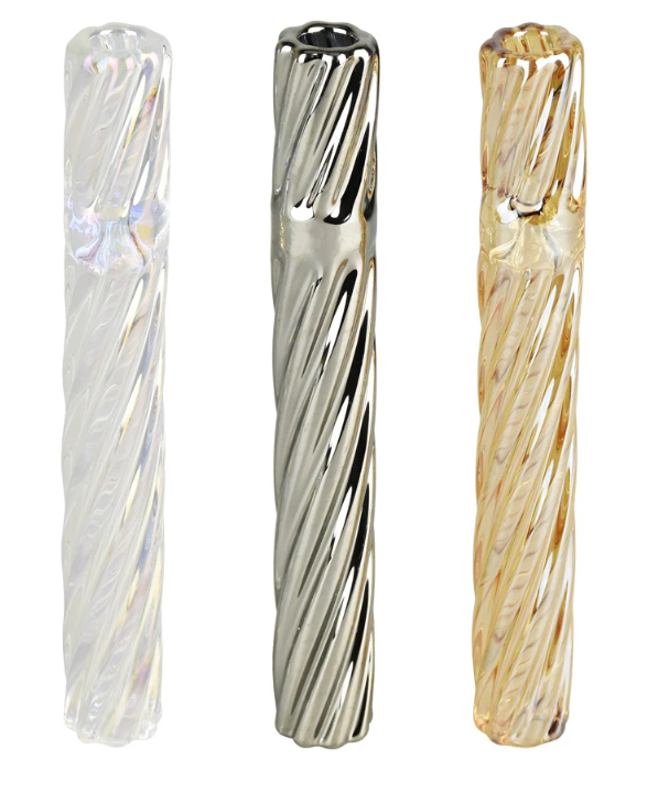Rainbow Twist Glass One Hitter Assorted