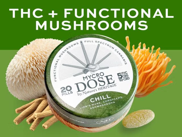 Mycro Dose | Chill 2:1 (CBD:THC) Nature's Heritage Mycro Dose | Chill 2:1 (CBD:THC) Nature's Heritage