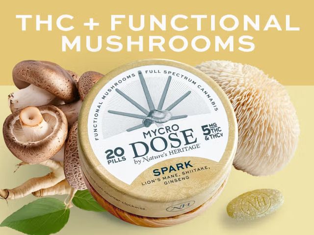 Mycro Dose | Spark 1:1 (THC:THCv) Nature's Heritage Mycro Dose | Spark 1:1 (THC:THCv) Nature's Heritage