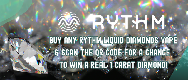 Cannabis Promo, Cannabis Sales, Cannabis Discounts, Cannabis on Sale, Buy A Rythm Liquid Diamonds Vape & Enter To Win A Diamond!