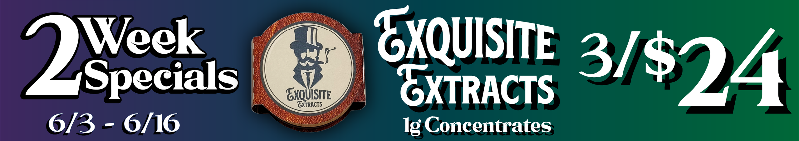 Cannabis Promo, Cannabis Sales, Cannabis Discounts, Cannabis on Sale, Exquisite Extracts 1g concentrates — 3/$24