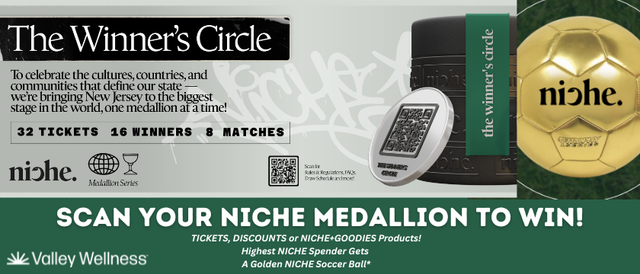 Cannabis Promo, Cannabis Sales, Cannabis Discounts, Cannabis on Sale, Buy Niche 3.5g & Scan The Medallion To Win